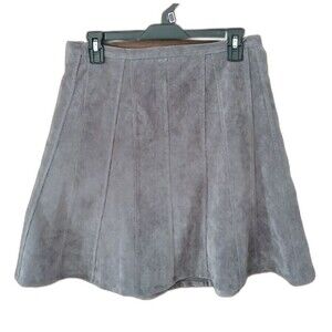 Christopher & Banks Women's Corduroy Gray Skirt Pinwheel Modest Flowy Size 4